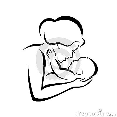 Mother and baby Vector Illustration