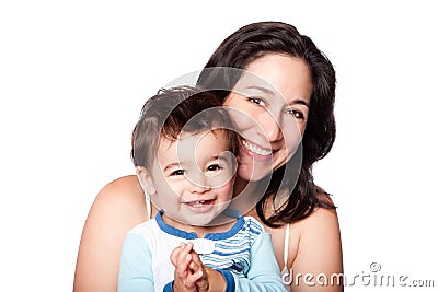 Mother and baby toddler son Stock Photo