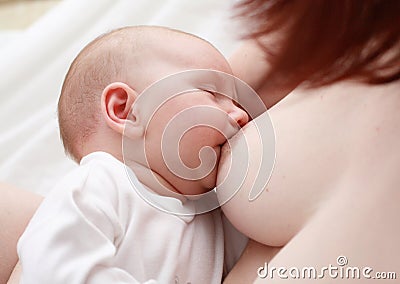 Breast feeding Stock Photo