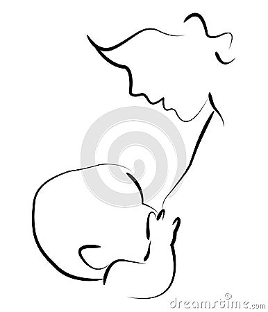 Mother and child Vector Illustration