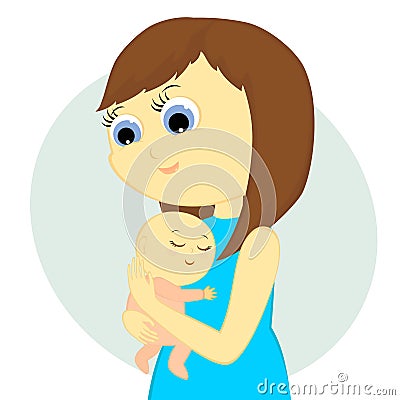 Mother and child Vector Illustration