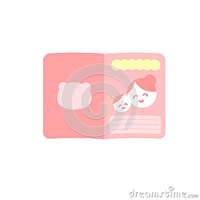 Mother and child notebook Vector Illustration