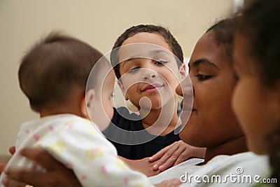 Mother and Children Stock Photo