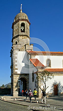 Mother Church Sao Miguel Arcanjo das Marinhas in Esposende Editorial Stock Photo