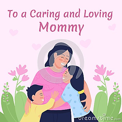 Mother day social media post mockup Vector Illustration