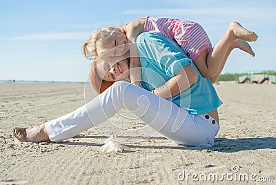 Mother doughter holliday rest Stock Photo