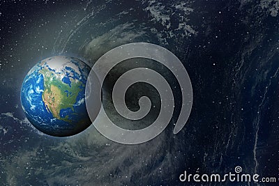 The mother Earth in space Stock Photo