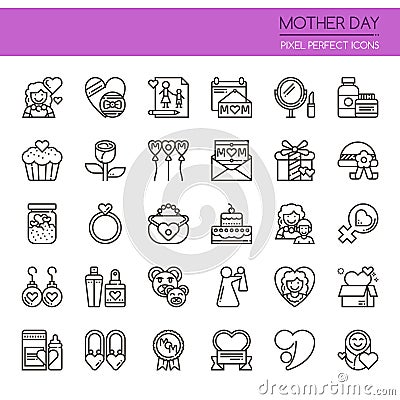 Mother Elements Vector Illustration