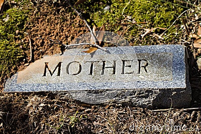 Mother Granite Gravestone Marker Stock Photo