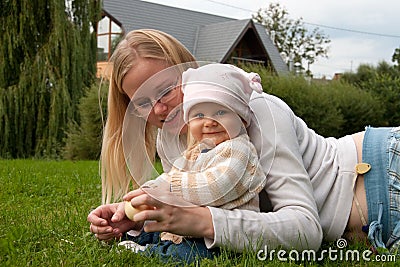 Mother with her daughter Stock Photo