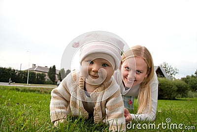 Mother with her daughter Stock Photo