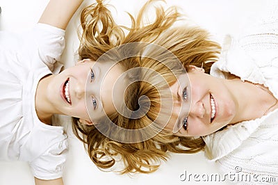 Mother and her teenage Daughter Stock Photo