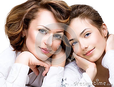 Mother and her Teenage Daughter Stock Photo