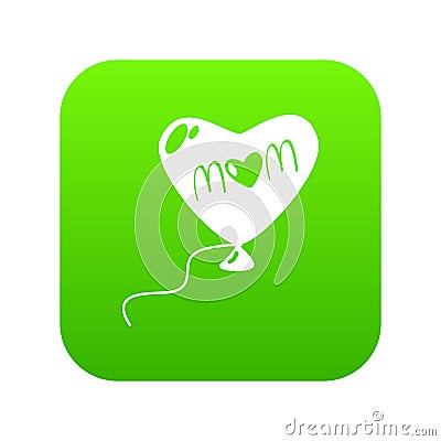 Mother holiday icon green vector Vector Illustration