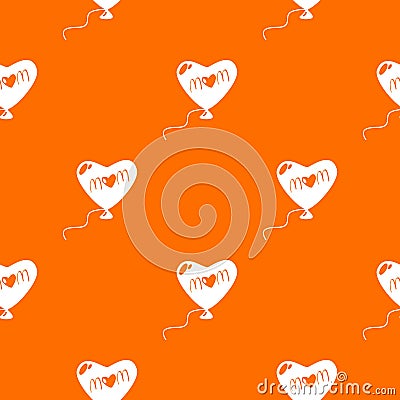 Mother holiday pattern vector orange Vector Illustration