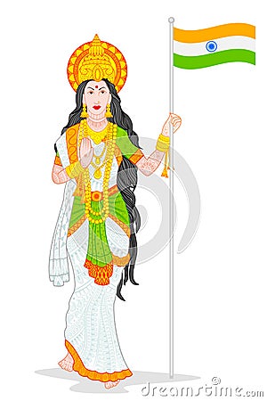 Mother India Vector Illustration