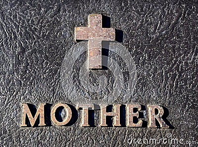 Mother inscription Stock Photo