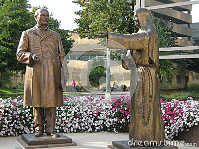 Mother Mary Alfred Moes Statue at the Mayo Clinic Editorial Stock Photo