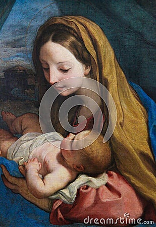 Madonna and Child, Carlo Maratta Editorial Stock Photo