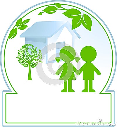 Mother nature and children Vector Illustration
