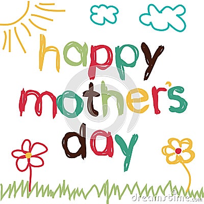Mother's Day card Vector Illustration