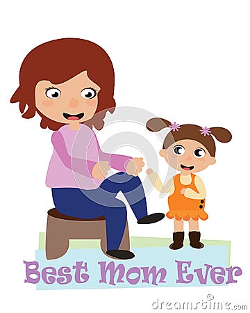 Mother`s day card Vector Illustration