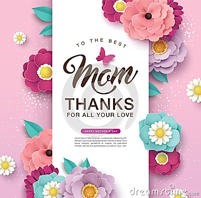 Happy Mother`s Day Vector Illustration