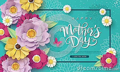 Happy Mother`s Day Vector Illustration