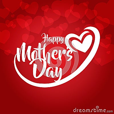 happy mothers day greeting card vector illustration Vector Illustration