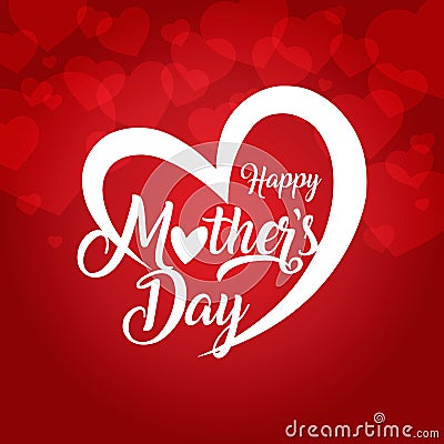 happy mothers day greeting card vector illustration Vector Illustration