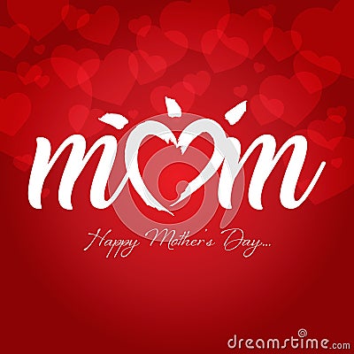 happy mothers day greeting card vector illustration Vector Illustration