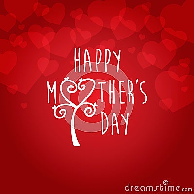 happy mothers day greeting card vector illustration Vector Illustration