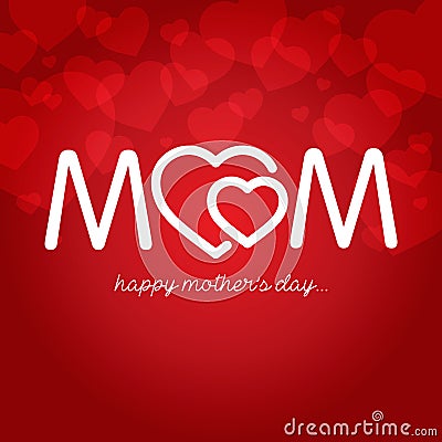 happy mothers day greeting card vector illustration Vector Illustration