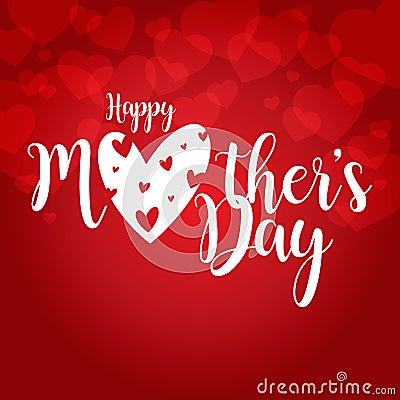 happy mothers day greeting card vector illustration Vector Illustration