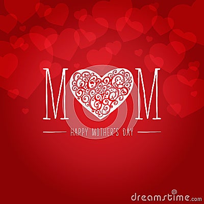 happy mothers day greeting card vector illustration Vector Illustration