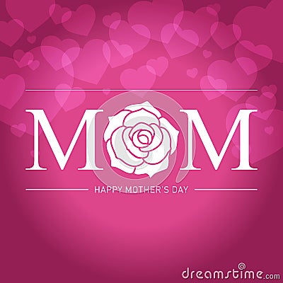 happy mothers day greeting card vector illustration Vector Illustration