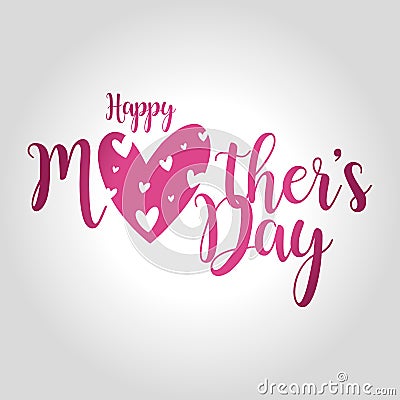 happy mothers day greeting card vector illustration Vector Illustration