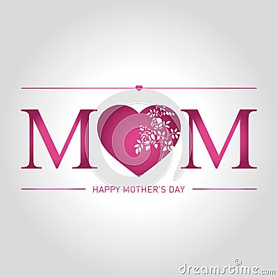 happy mothers day greeting card vector illustration Vector Illustration