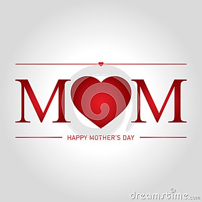 happy mothers day greeting card vector illustration Vector Illustration