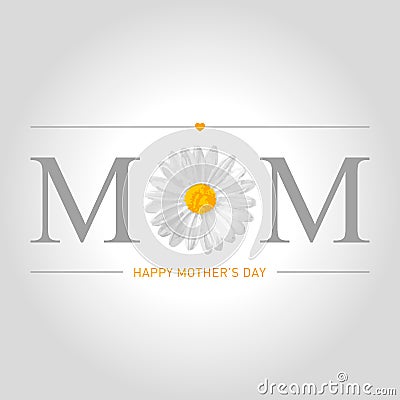 happy mothers day greeting card vector illustration Vector Illustration