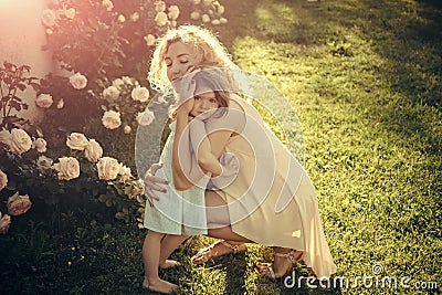 Mother`s love. Family love and care Stock Photo
