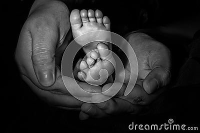 Mother`s love towards her newborn Stock Photo