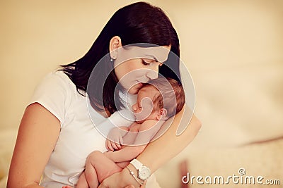 Mother with a small child Stock Photo