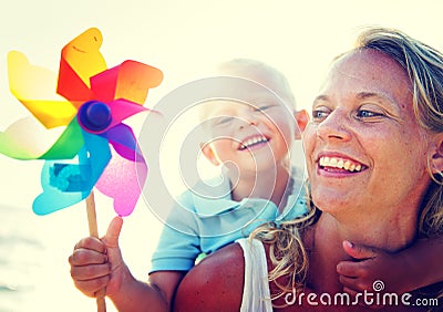 Mother Son Fun Relaxation Family Bonding Concept Stock Photo