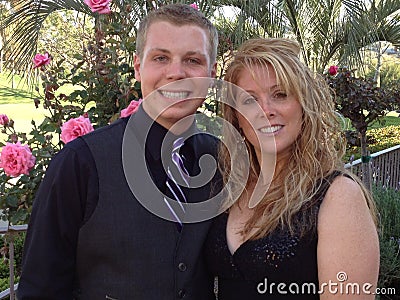 Mother and son at wedding Stock Photo