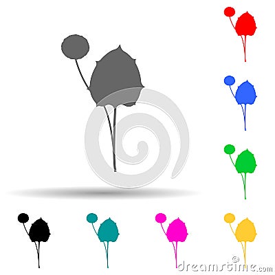 mother and stepmother multi color style icon. Simple glyph, flat vector of plants icons for ui and ux, website or mobile Stock Photo