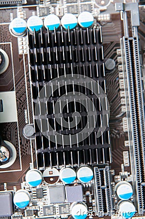 Motherboard components Stock Photo