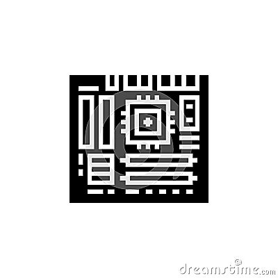 motherboard vector icon. computer component icon solid style. perfect use for logo, presentation, website, and more. simple modern Vector Illustration