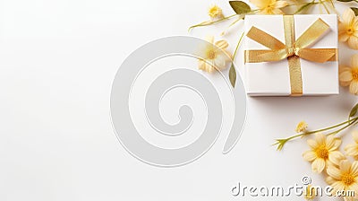 Mothering Sunday Gift Decoration On Solid White Background Stock Photo