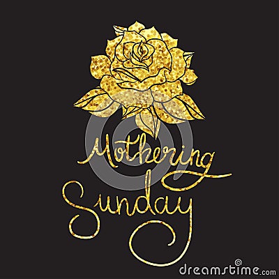 Mothering Sunday Lettering Stock Photo